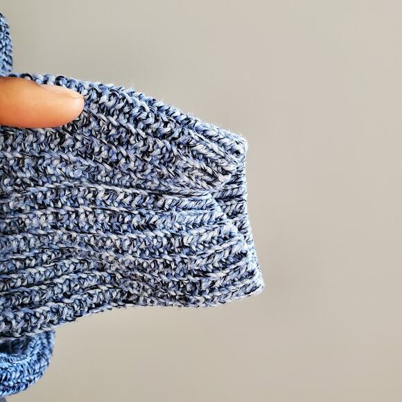 Talbots Petite Blue Cable Knit Zipper Accent Sweater Sz SP - Picture 4 of 9